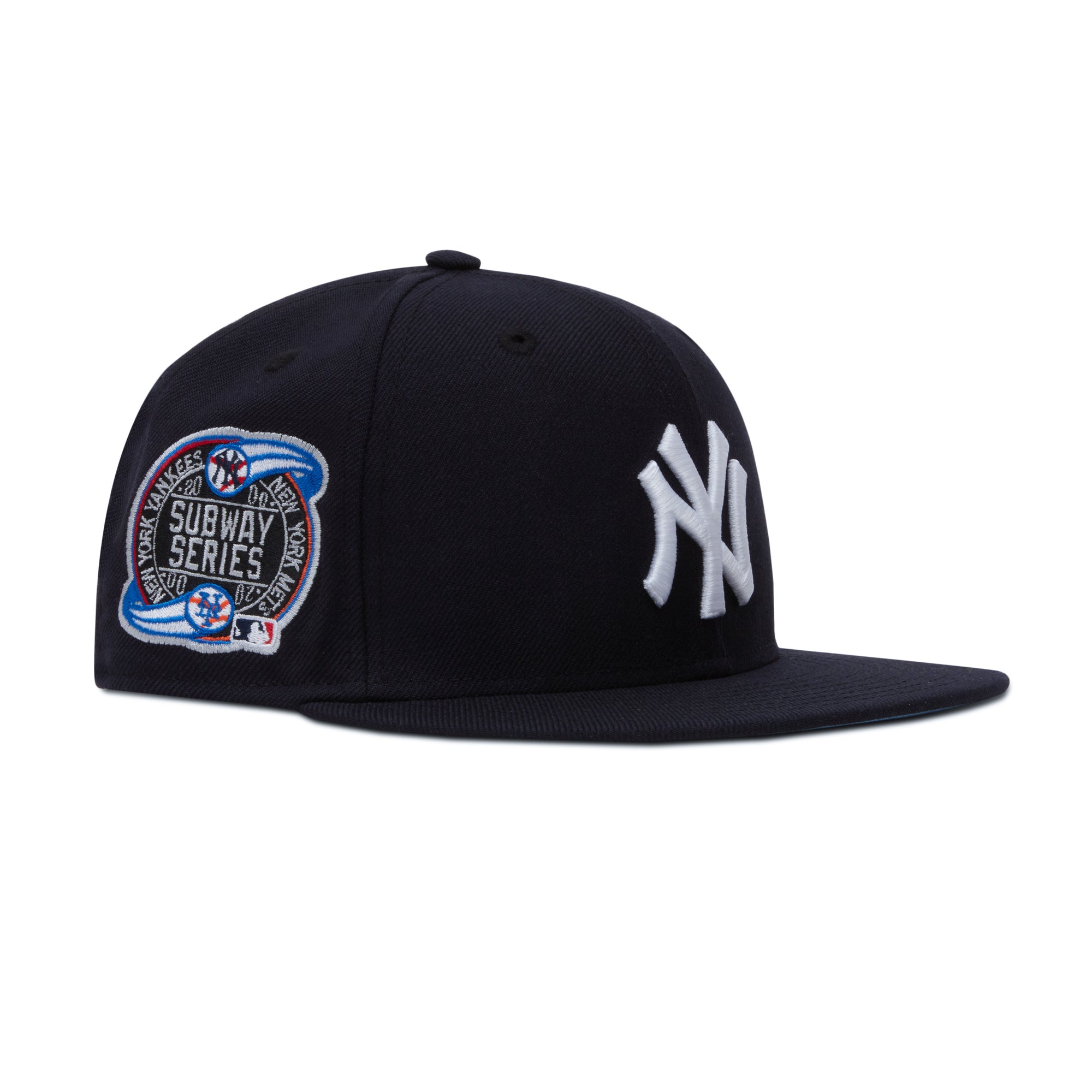 New Era New York Yankees Fitted Sky Blue Bottom "Navy Blue White" (2000 Subway Series Embroidery)