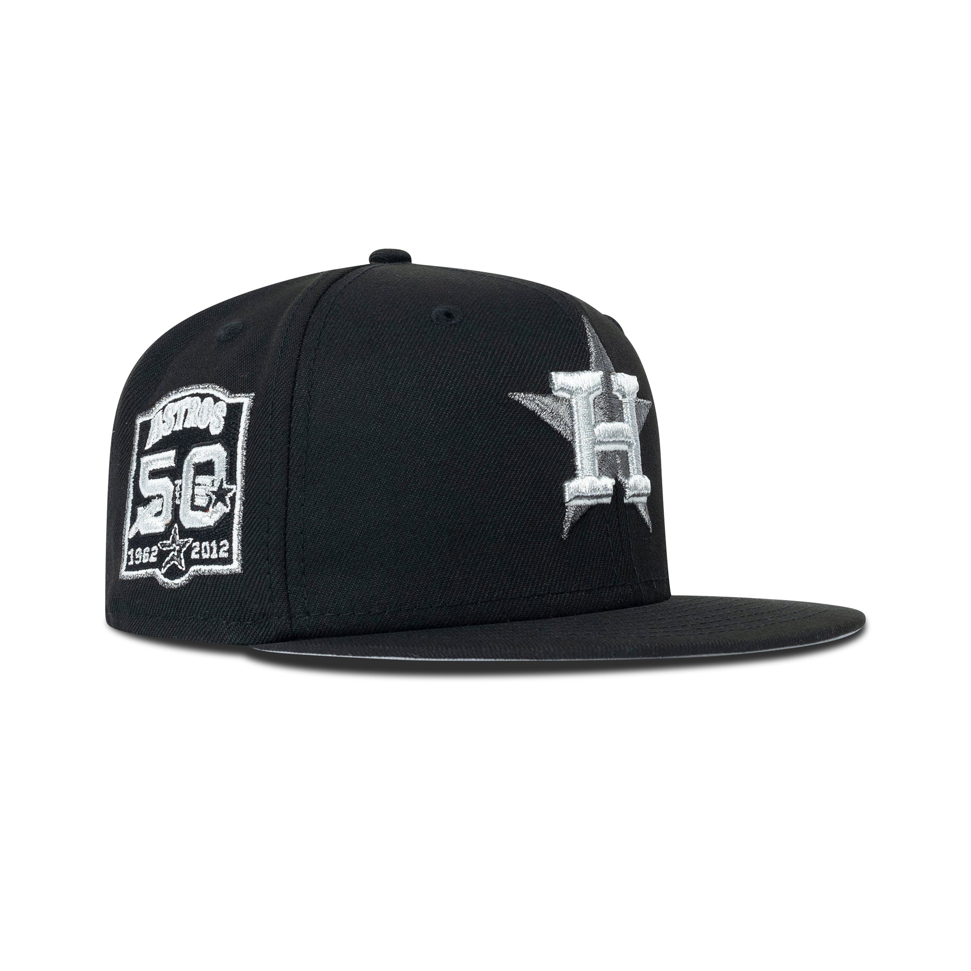 New Era Houston Astros Fitted Grey Bottom "Black Silver" (1962-2012 50th Astros Embroidery)