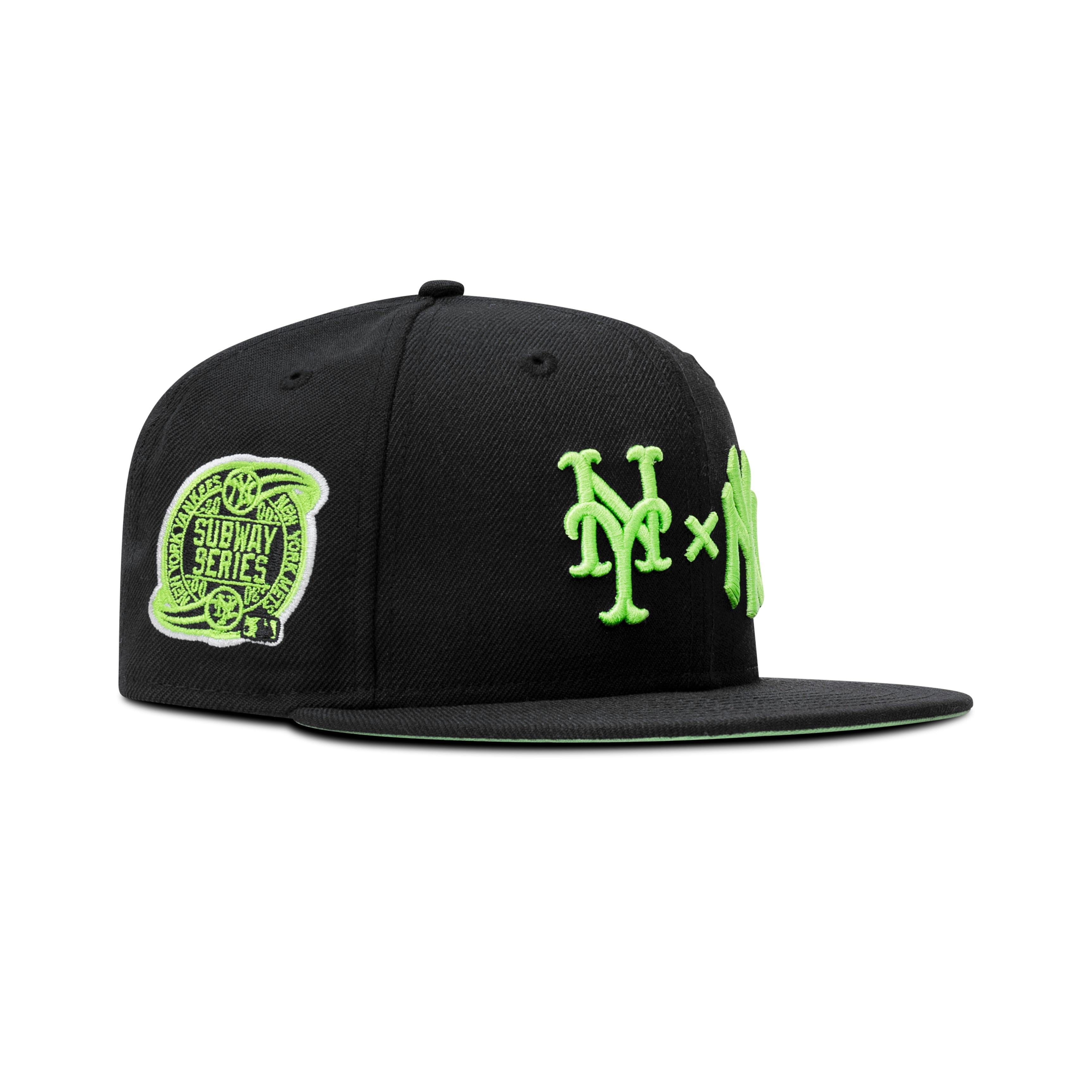 New Era NYY X NYM Fitted Lime Green Bottom