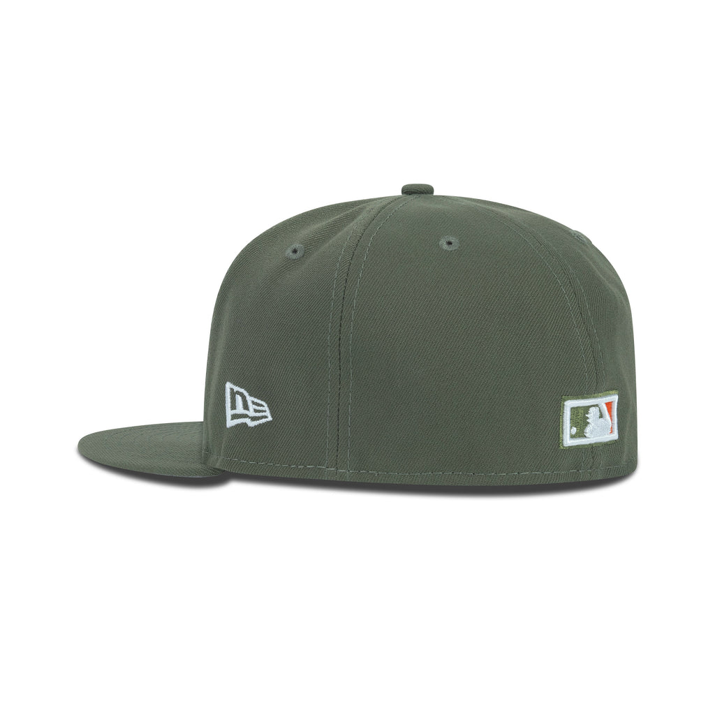 New Era Houston Astros Fitted Grey Bottom "Olive White Orange" (50th Anniversary Embroidery)