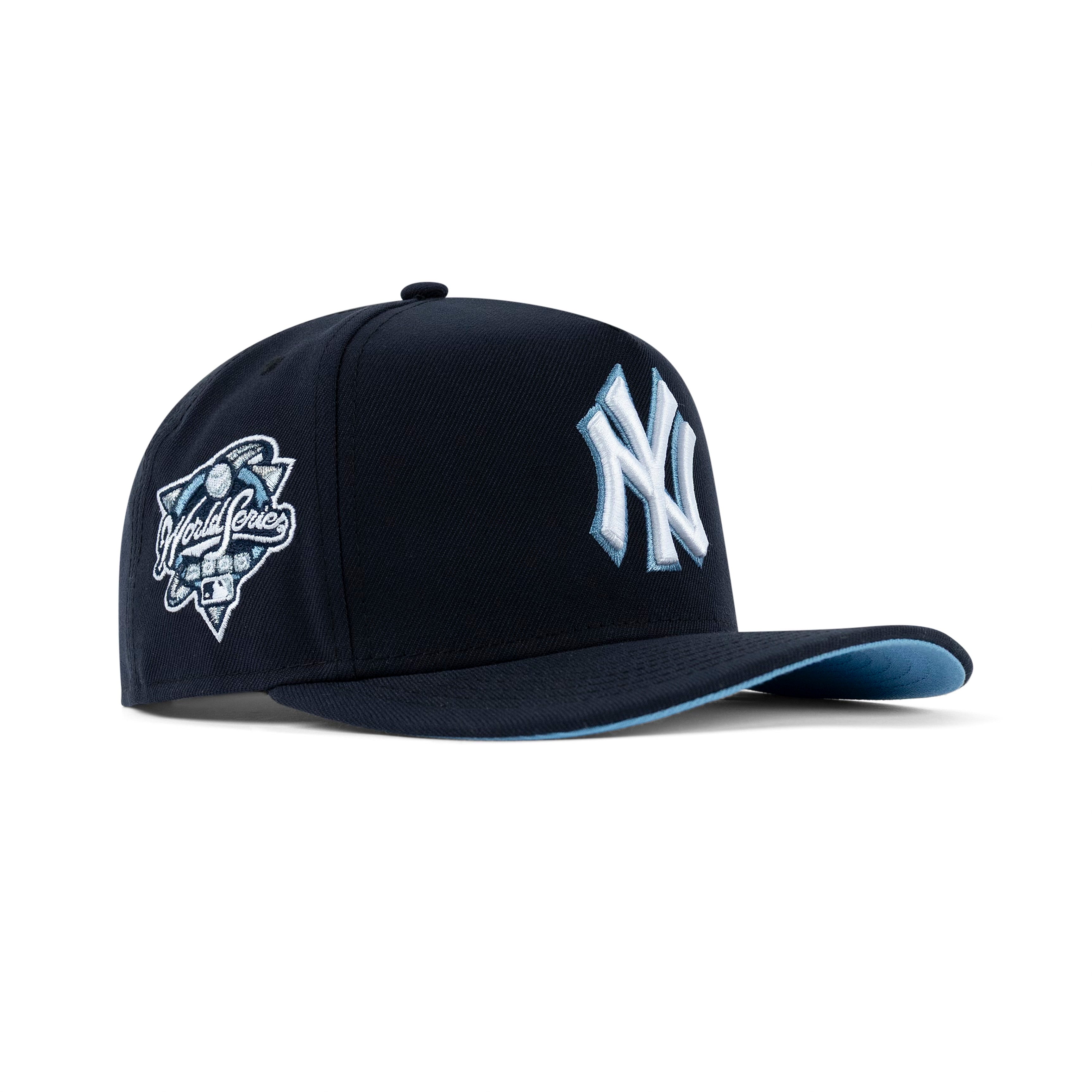 New Era New York Yankees A-Frame Snapback Sky Bottom "Navy Sky White" (2000 World Series Embroidery)