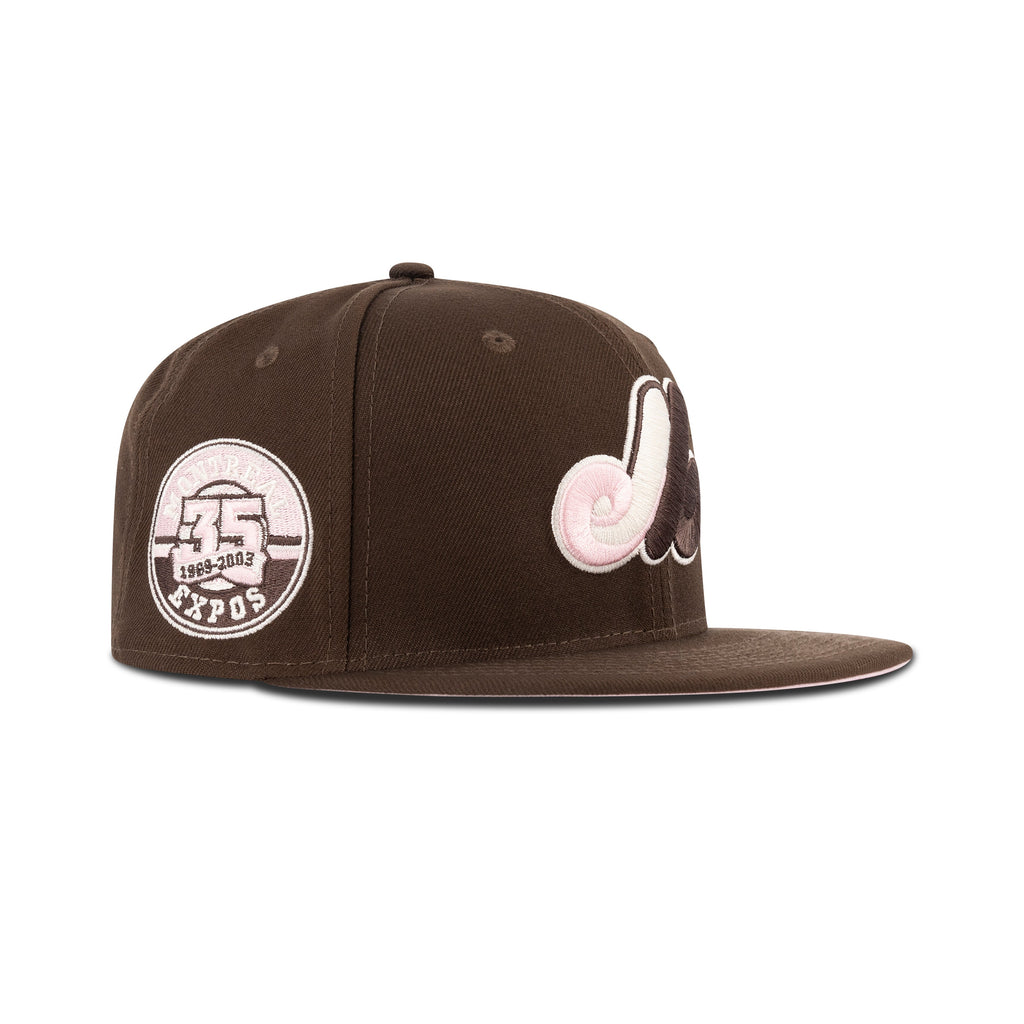 New Era Montreal Expos Fitted Pink Bottom "Walnut brown pink" (35th Anniversary Embroidery)