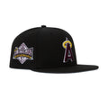 New Era L.A. Anaheim Angels Fitted Grey Bottom "Black Burgundy Yellow" (1989 All Star Game Embroidery)