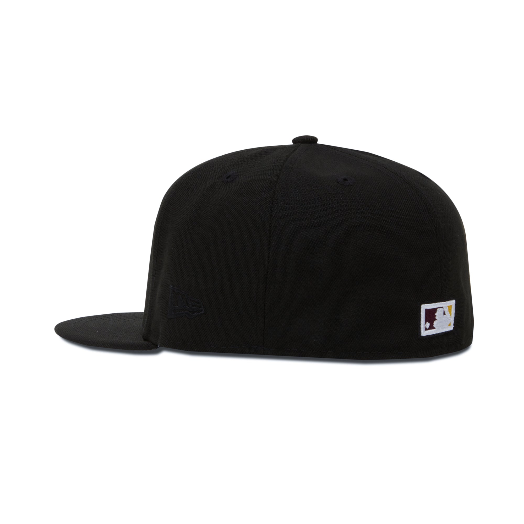 New Era L.A. Anaheim Angels Fitted Grey Bottom "Black Burgundy Yellow" (1989 All Star Game Embroidery)
