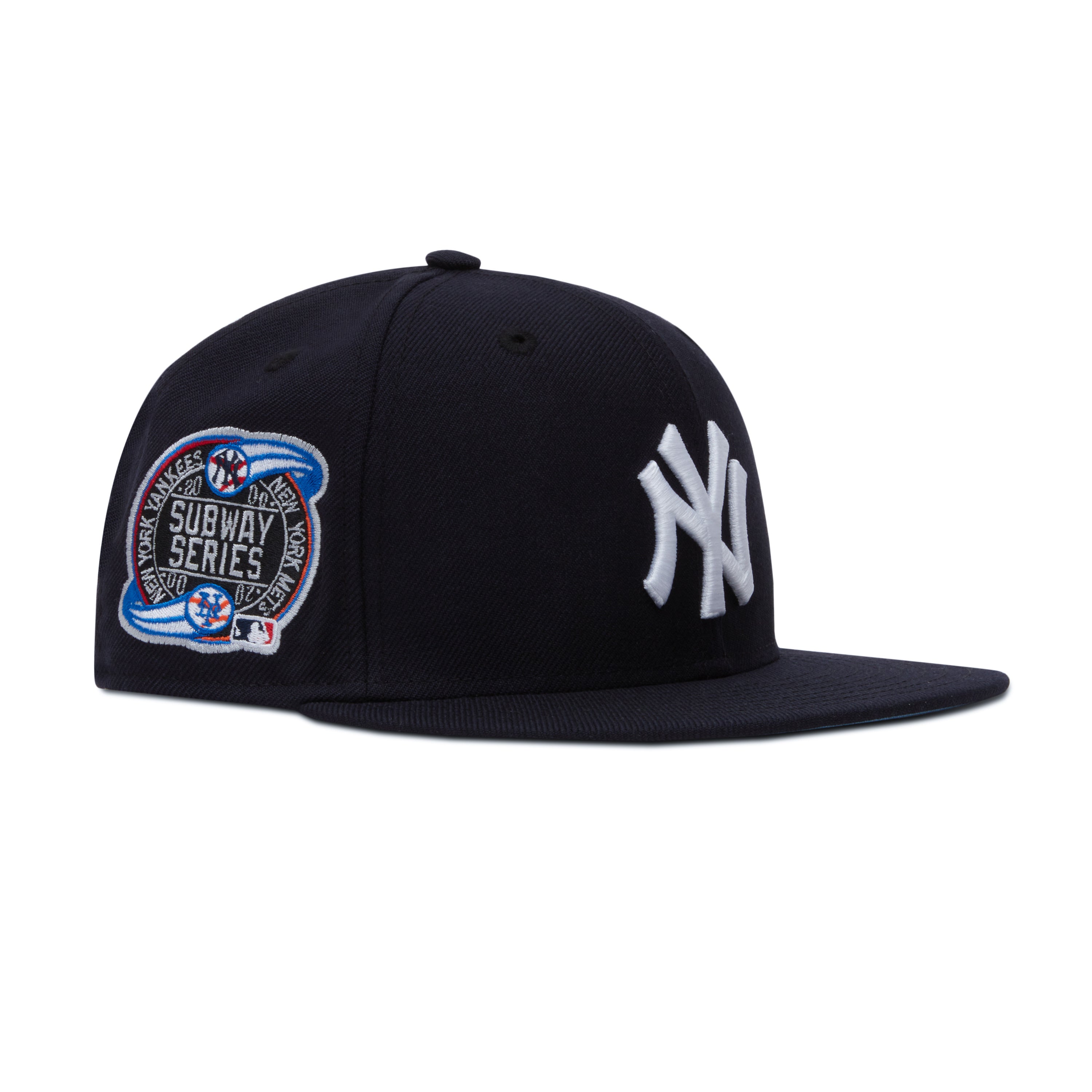New Era New York Yankees Fitted Sky Blue Bottom "Navy Blue White" (2000 Subway Series Embroidery)