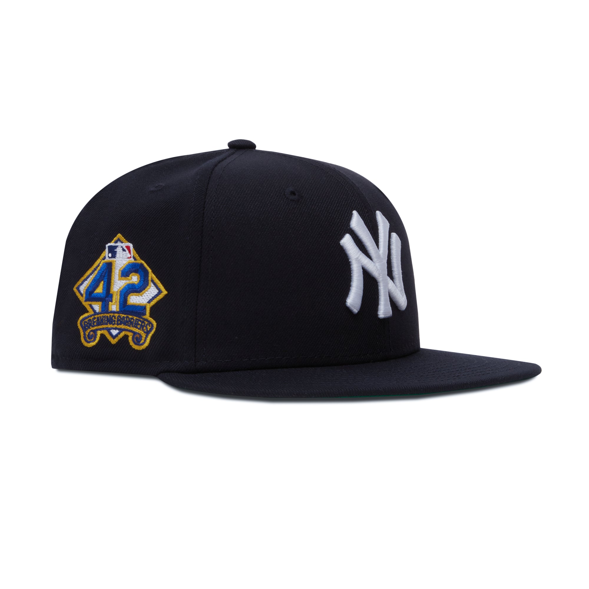 New Era New York Yankees Fitted Green Bottom "Navy White" (42 Breaking Barriers Embroidery)