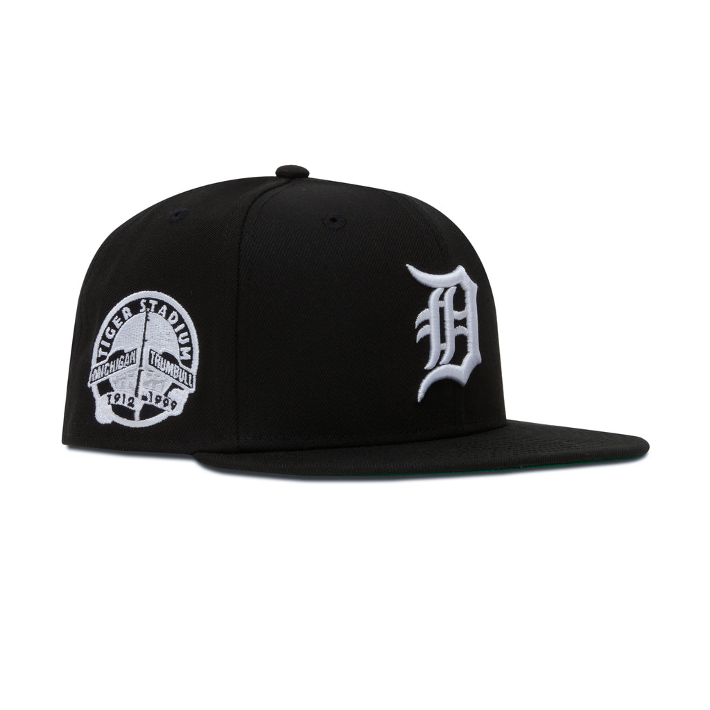 New Era Detroit Tigers Fitted Green Bottom "Black White" (Tiger Stadium 1912-1999 Embroidery)