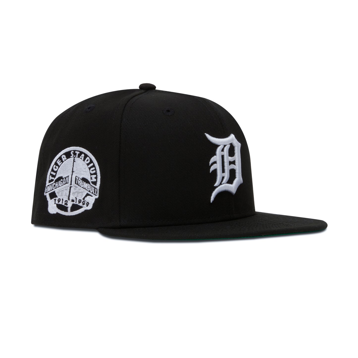 New Era Detroit Tigers Fitted Green Bottom "Black White" (Tiger Stadium 1912-1999 Embroidery)