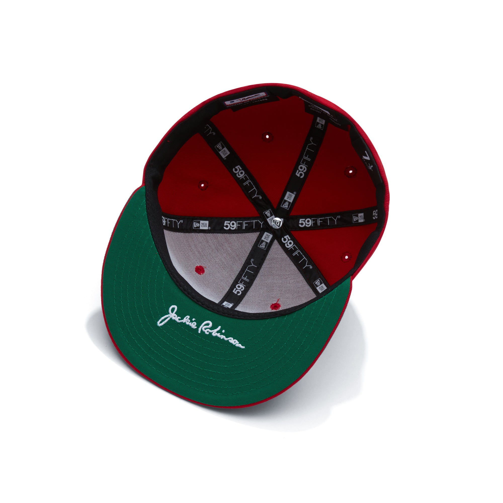 New Era L.A. Anaheim Angels Fitted Green Bottom "Red White Silver" (42 Breaking Barriers  Embroidery)