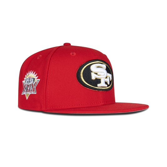 New Era San Francisco 49ers Fitted Grey Bottom "Red White Gold" (XXIX Super Bowl Embroidery)