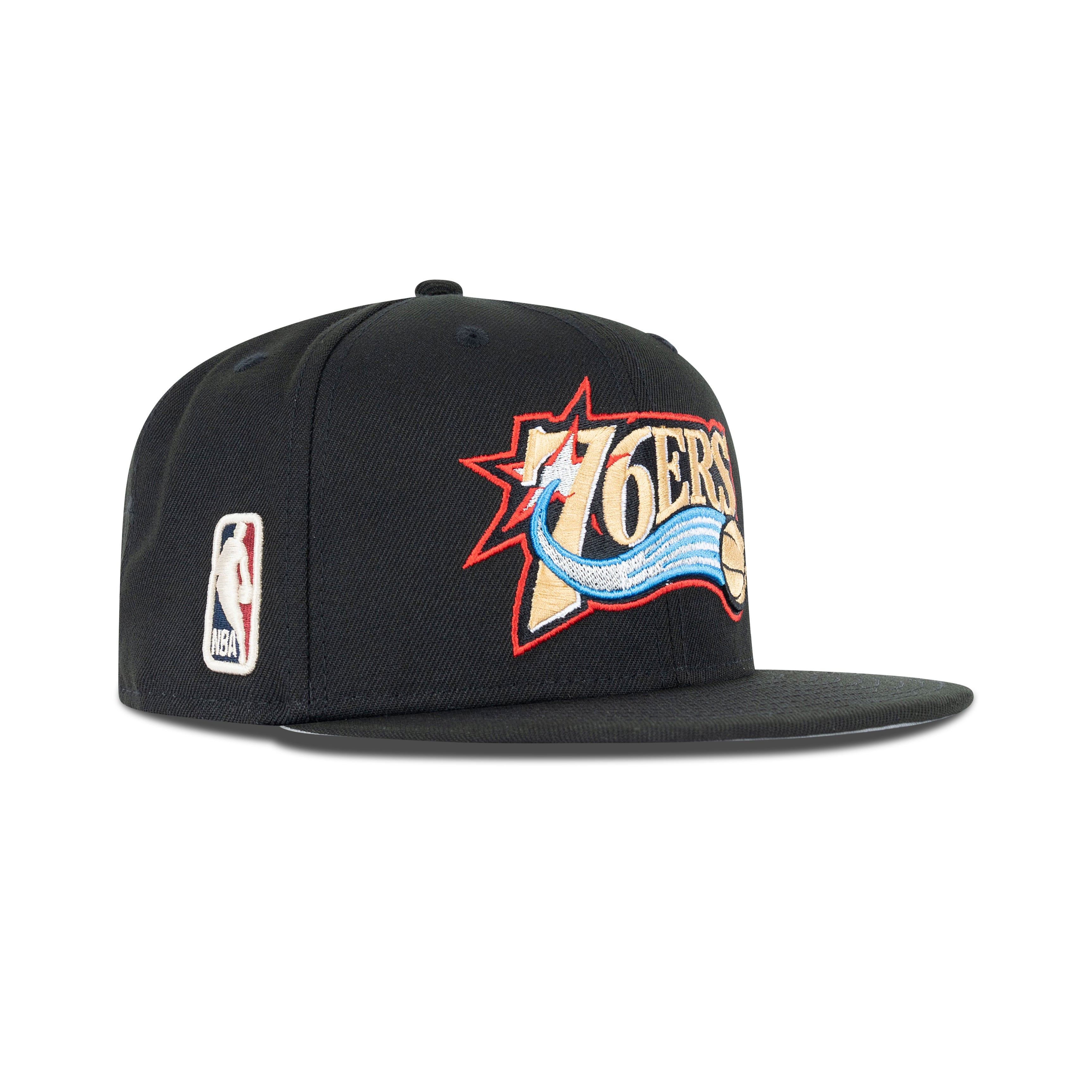 New Era Philadelphia 76ers Snapback Grey Bottom "Black Red" (NBA Logo Embroidery)