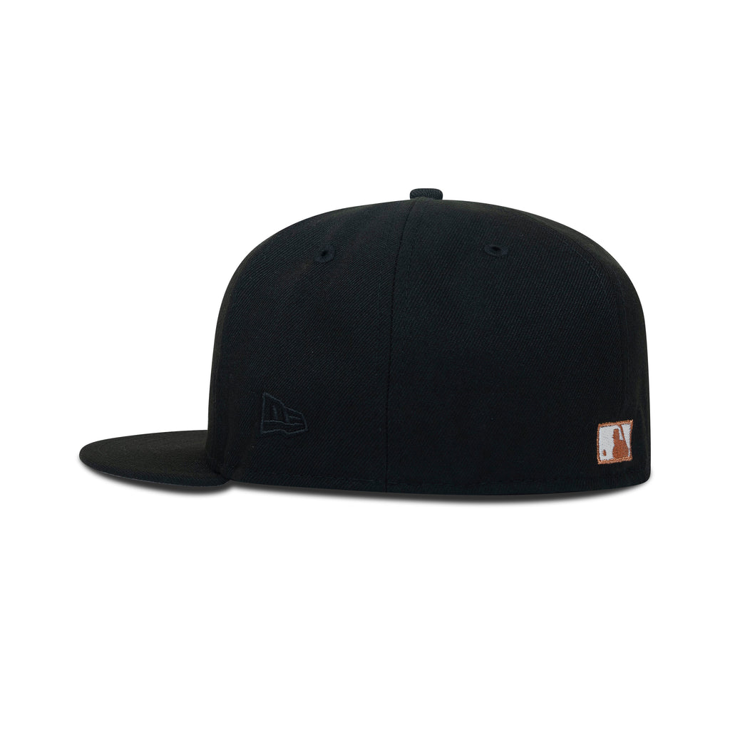 New Era L.A. Anaheim Angels Fitted Grey Bottom "Black White Copper" (50th Anniversary Embroidery)