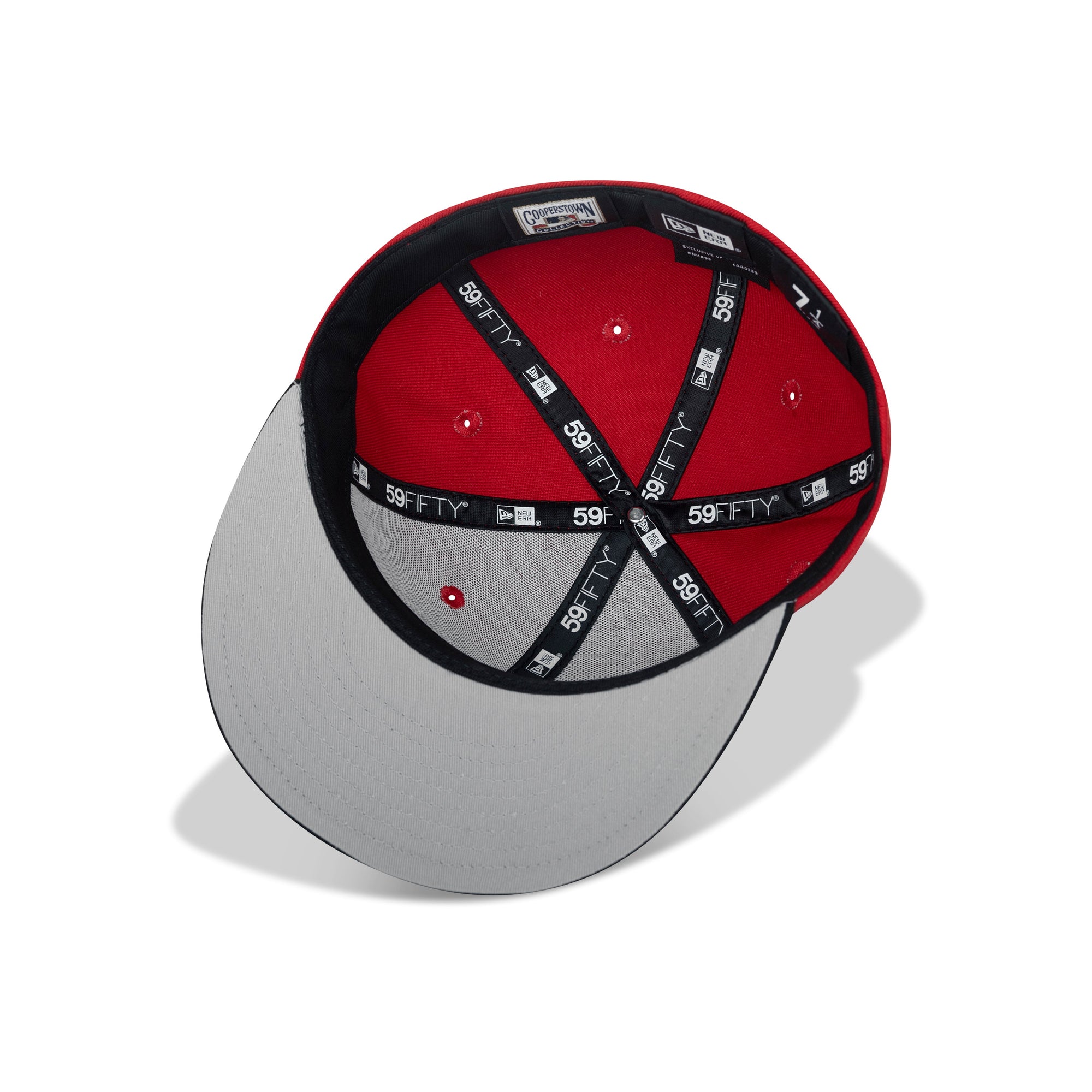 New Era L.A. Anaheim Angels Fitted Grey Bottom "Red Black" (50th Anniversary Embroidery)