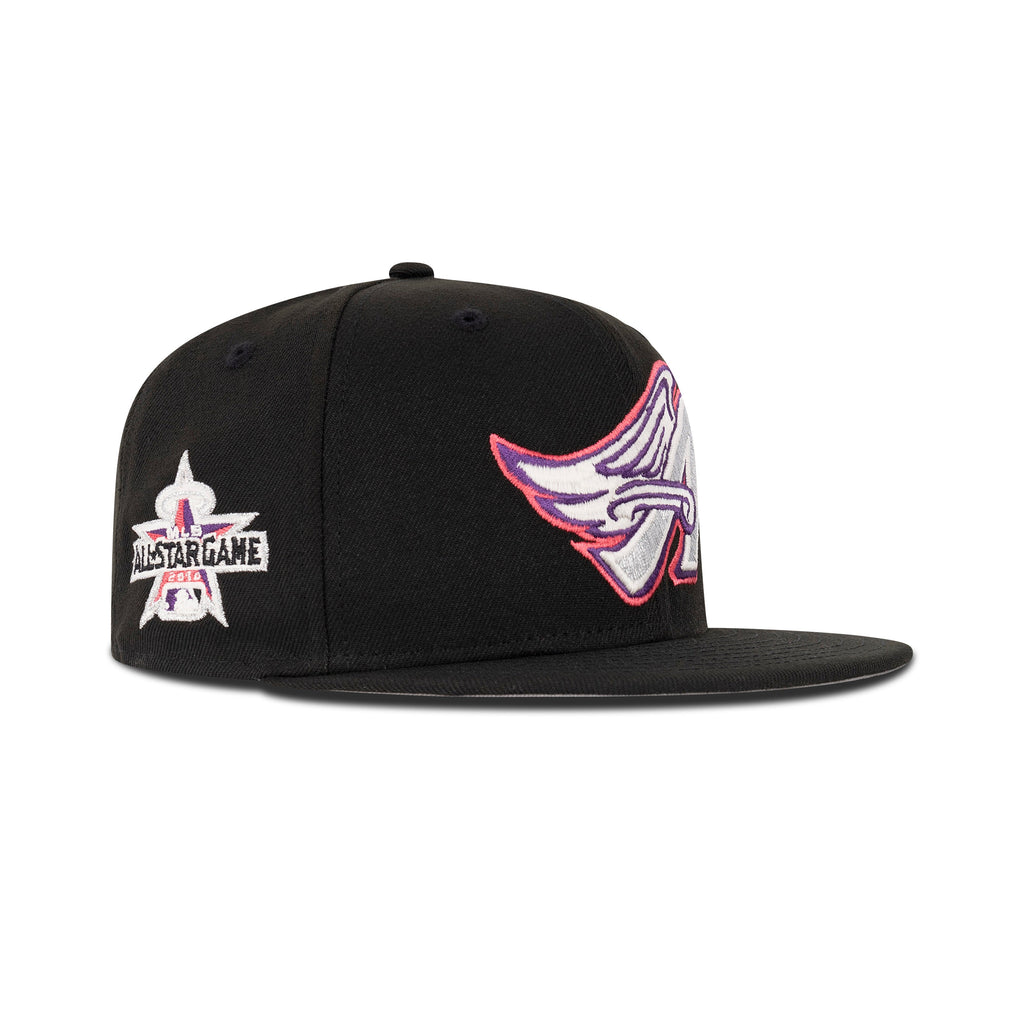 New Era L.A. Anaheim Angels Fitted Grey Bottom "Black Aluminum Lava purple" (2010 All Star Game Embroidery)