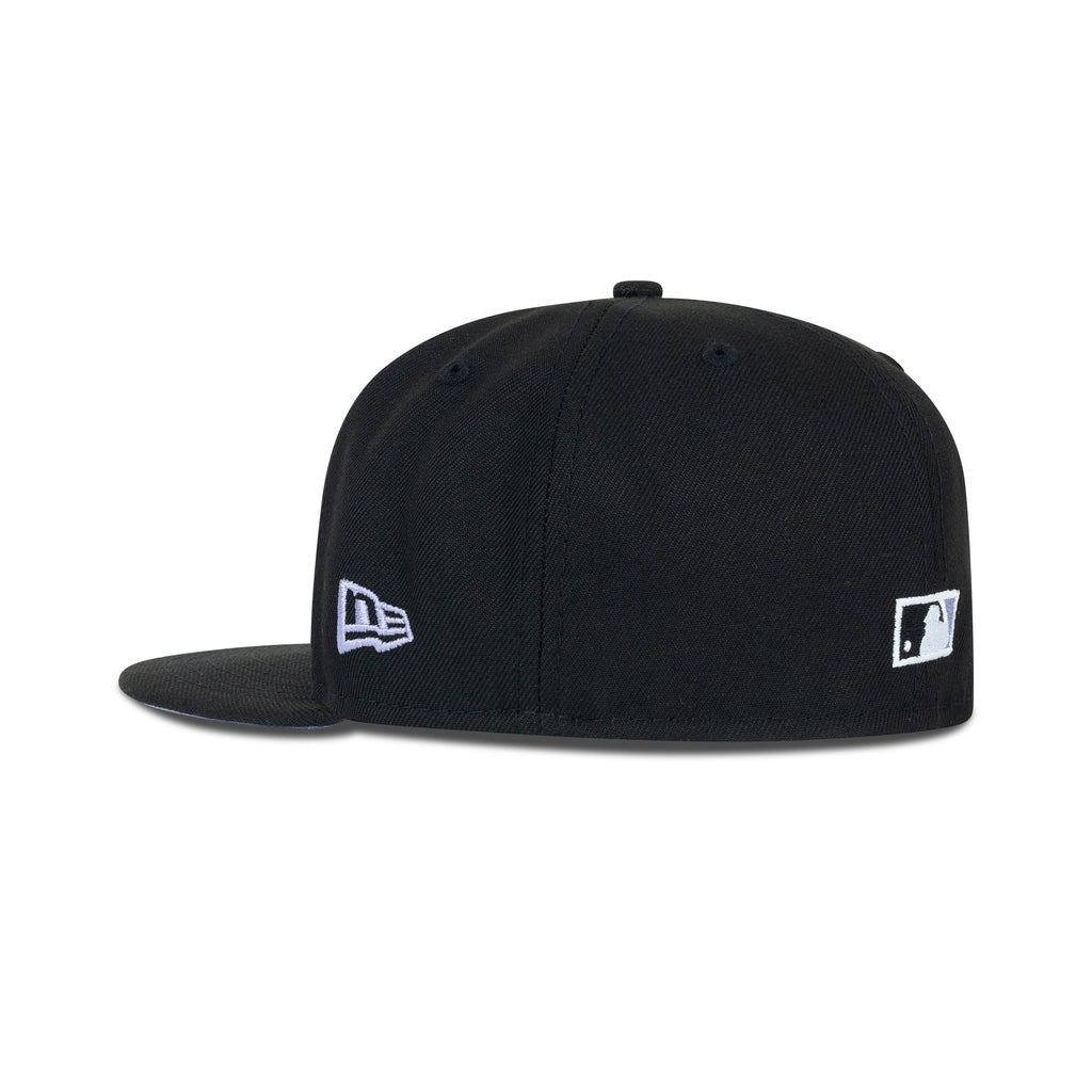 New Era L.A. Anaheim Angels Fitted Lavender Bottom "Black Purple" (1961-2011 50th Aniversary Embroidery)