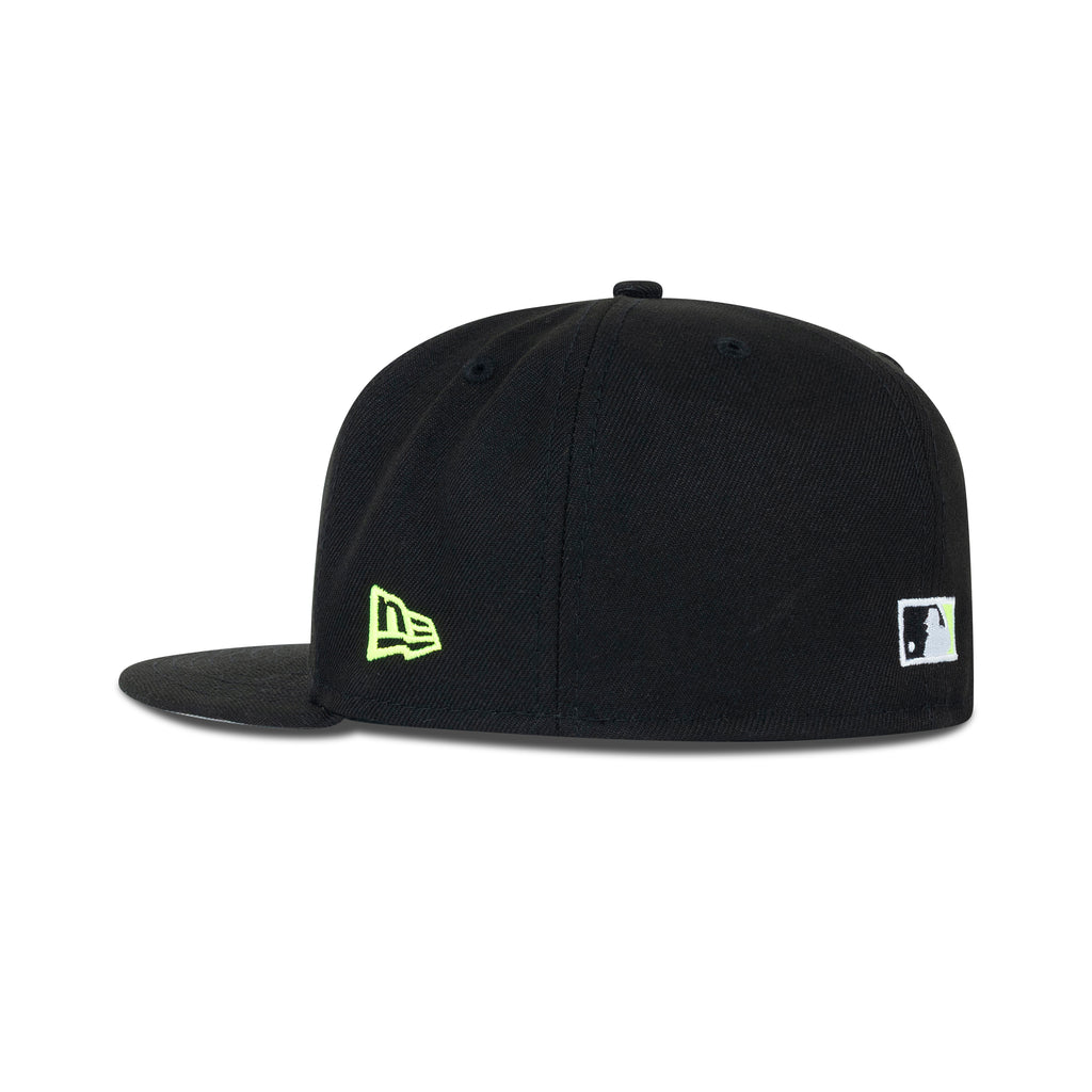 New Era L.A. Anaheim Angels Fitted Grey Bottom "Black Lime" (1961-2011 50th Aniversary Embroidery)