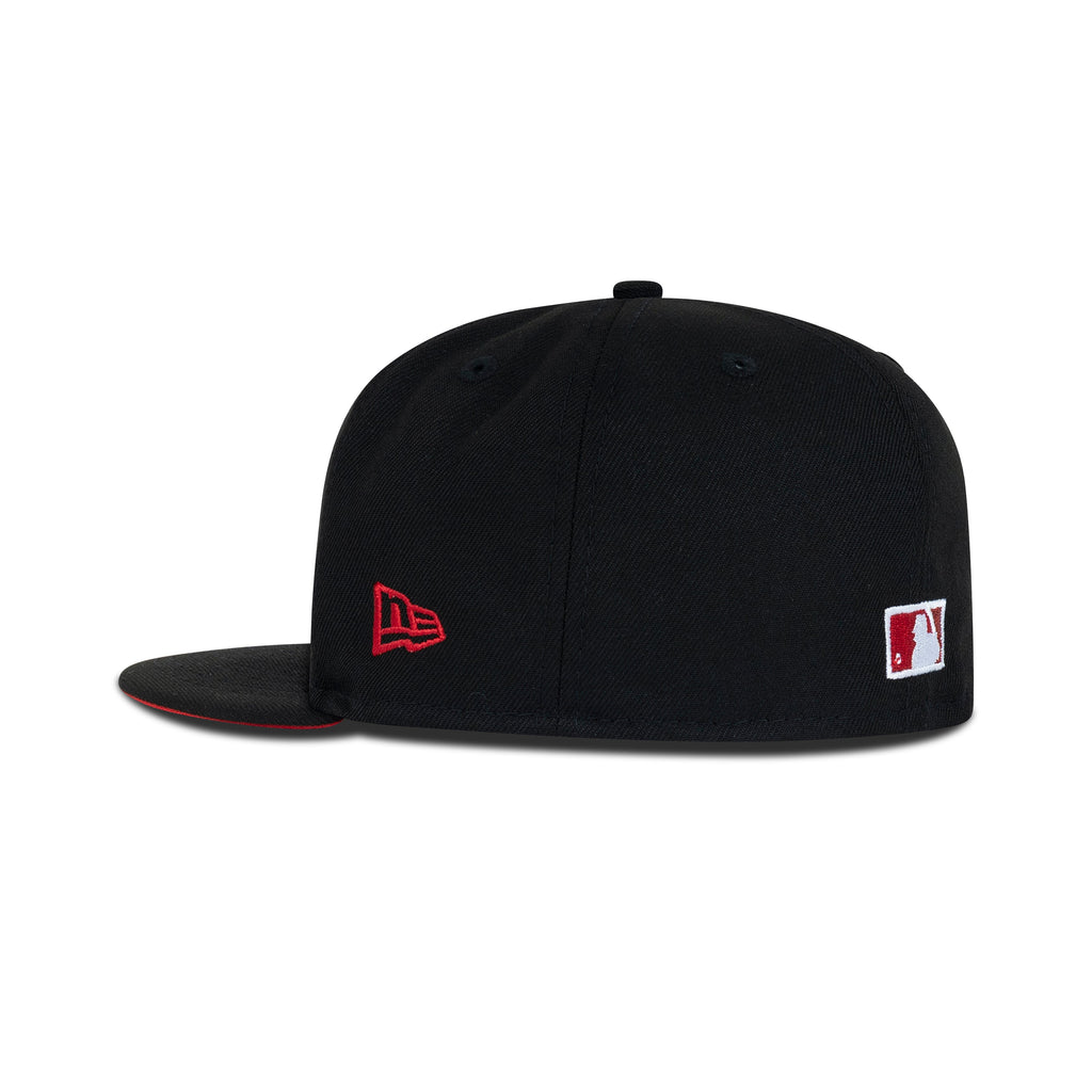 New Era L.A. Anaheim Angels Fitted Red Bottom "Black Metallic Red" (1961-2011 50th Anniversary Embroidery)