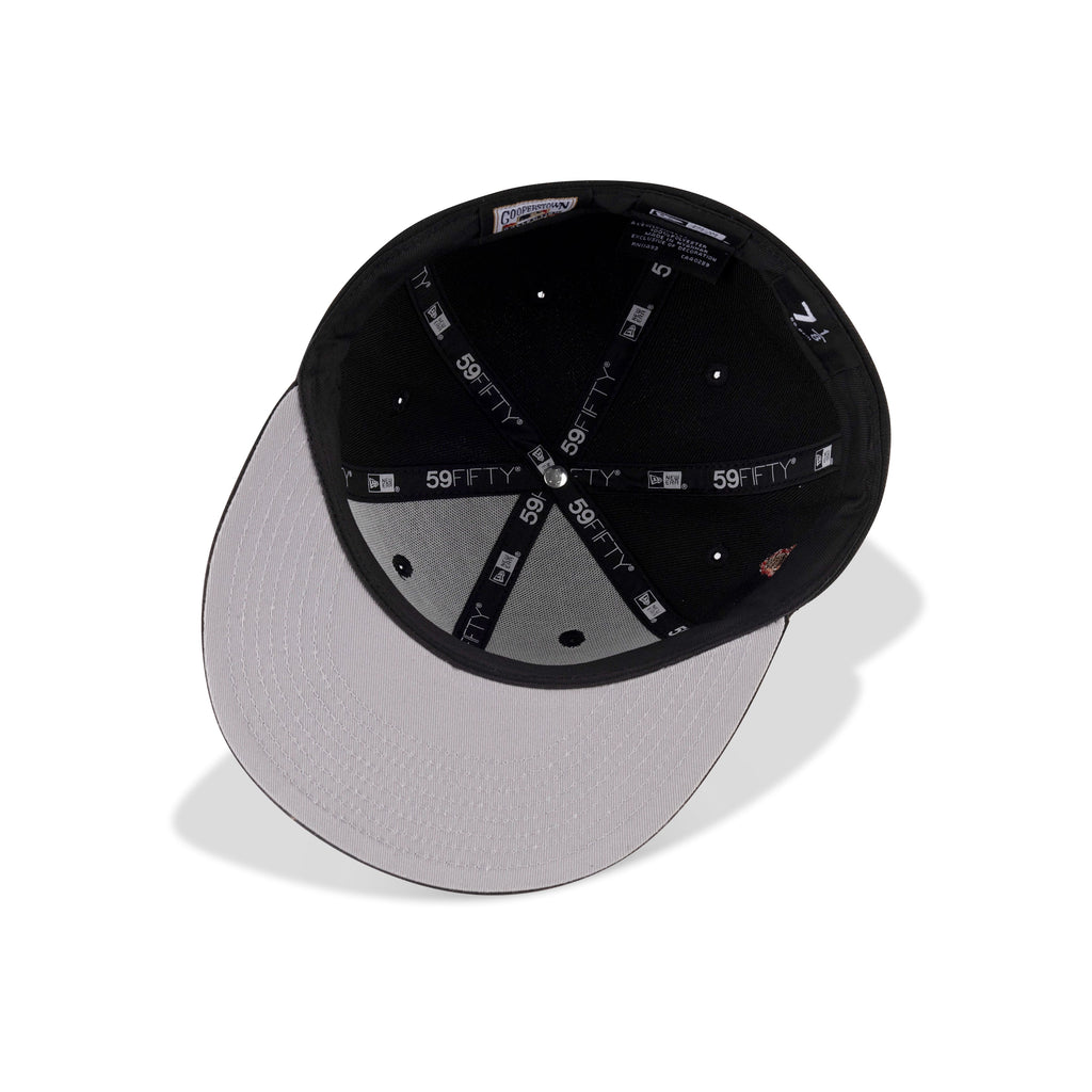 New Era Los Angeles Dodgers Fitted Grey Bottom "Black Red Metallic Blue Copper" (First World Series Embroidery)