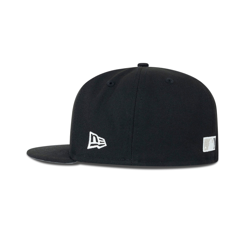 New Era L.A. Anaheim Angels Upside Down Logo Fitted Grey Bottom "Black Silver" (1966-2016 50th Angel Stadium Embroidery)