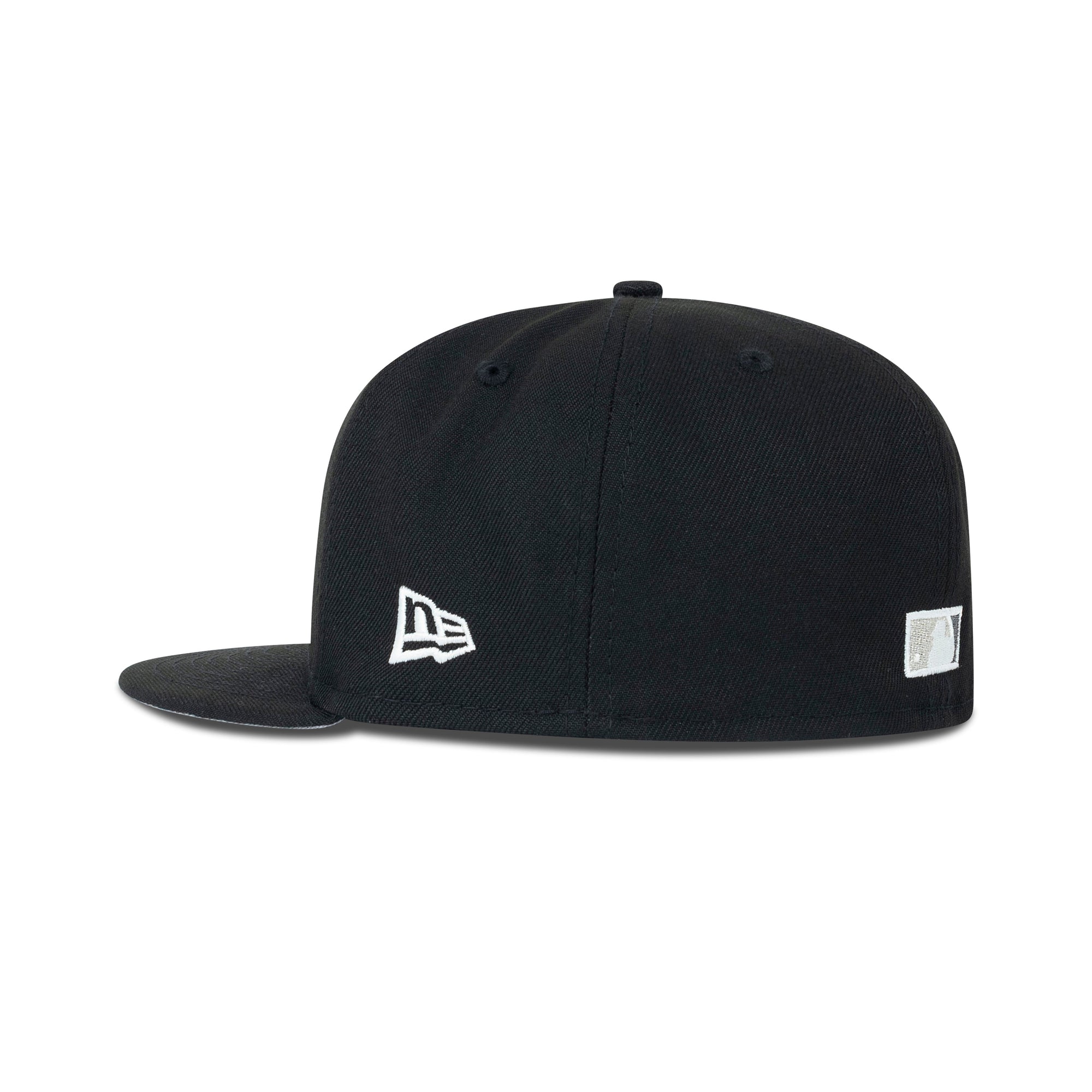 New Era L.A. Anaheim Angels Upside Down Logo Fitted Grey Bottom "Black Silver" (1966-2016 50th Angel Stadium Embroidery)