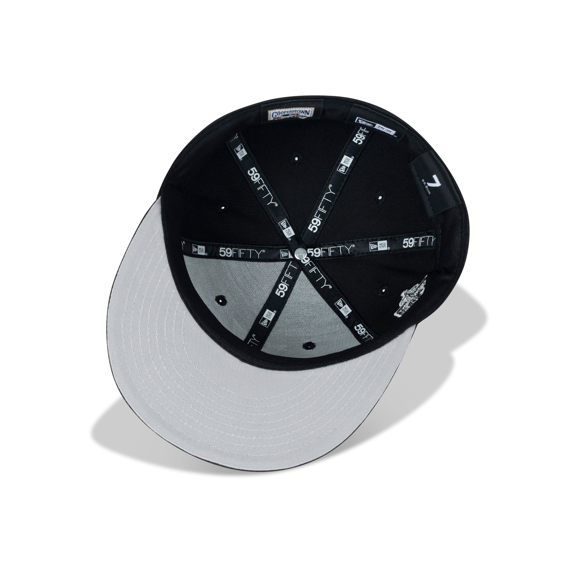 New Era L.A. Anaheim Angels Upside Down Logo Fitted Grey Bottom "Black Silver" (1966-2016 50th Angel Stadium Embroidery)
