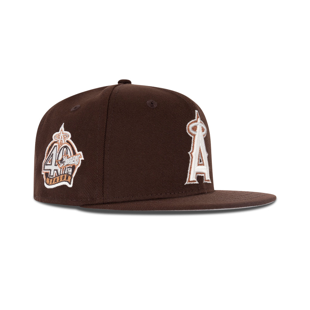 New Era L.A. Anaheim Angels Fitted Grey Bottom "Brown White Copper" (40th Season Embroidery)