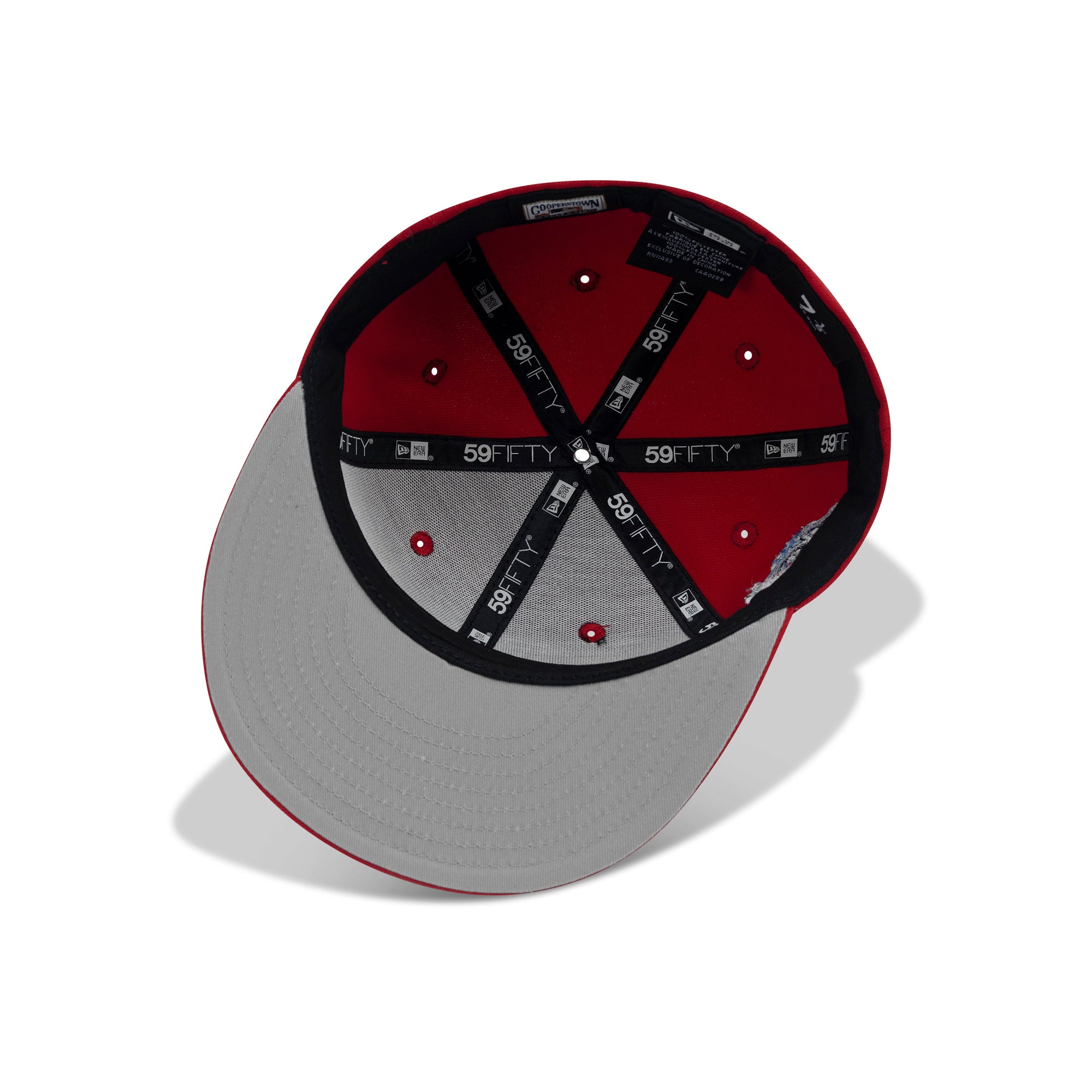New Era L.A. Anaheim Angels Upside Down Logo Fitted Grey Bottom "Red White" (40th Season Embroidery)