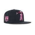 New Era L.A. Anaheim Angels Dia De Muertos Fitted Pink Bottom "Graphite Pink" (Angels Patch Embroidery)