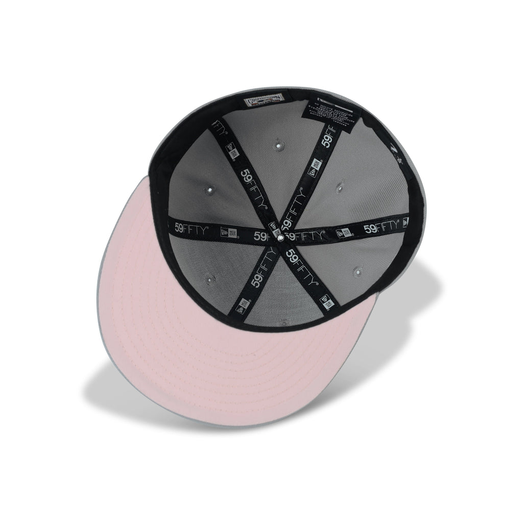 New Era L.A. Anaheim Angels Fitted Pink Bottom "Grey Pink" (25th Anniversary Embroidery)