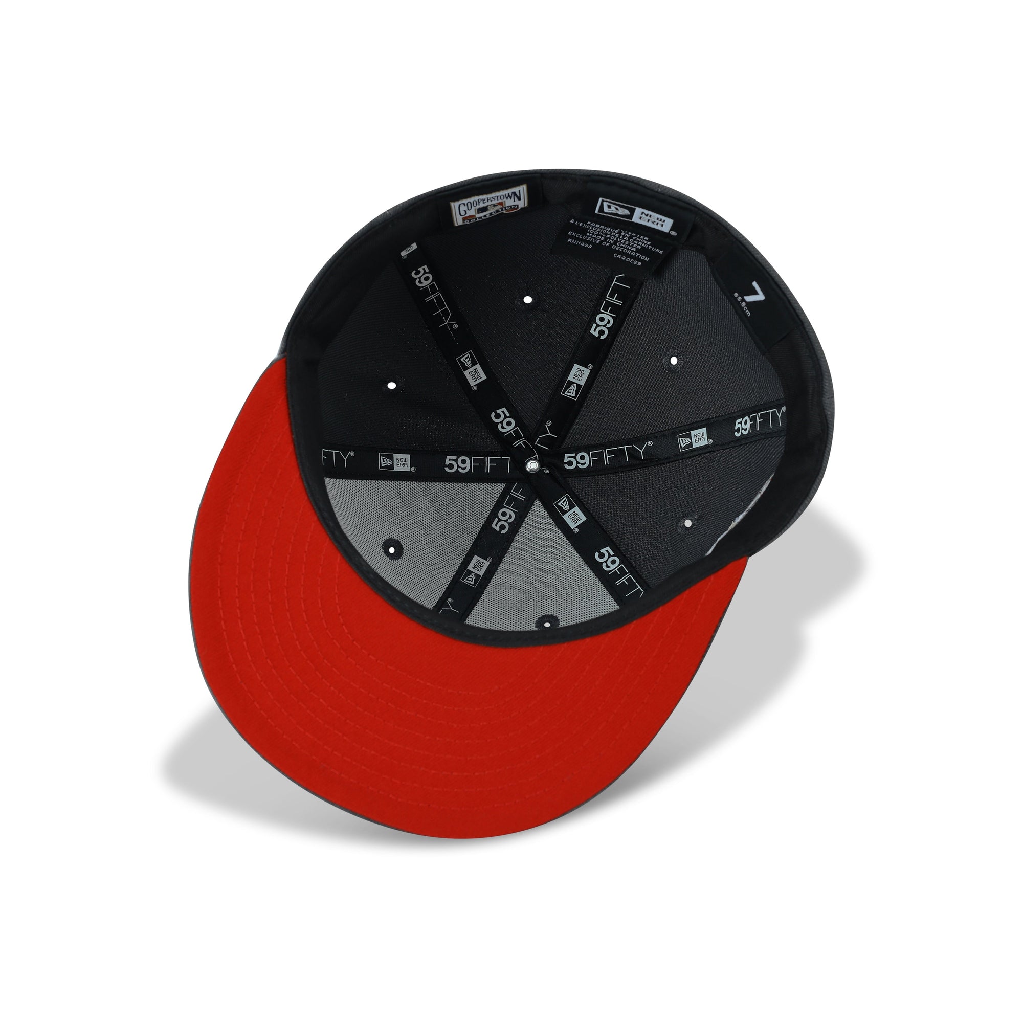 New Era L.A. Anaheim Angels Fitted Red Bottom "Dark Grey Red Silver" (50th Anniversary Embroidery)