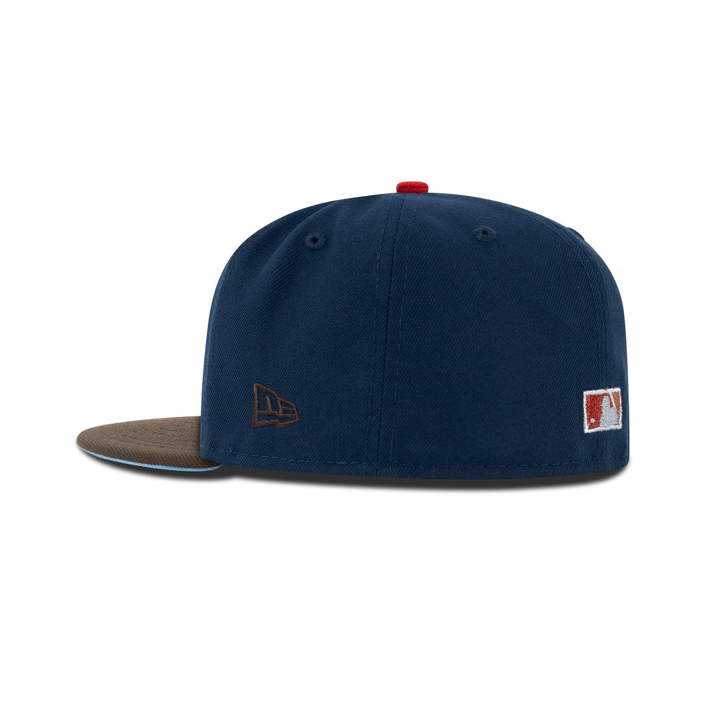 New Era L.A. Anaheim Angels Fitted Sky Bottom "Navy Brown Silver Red" (1961-2011 50th Aniversary Embroidery)
