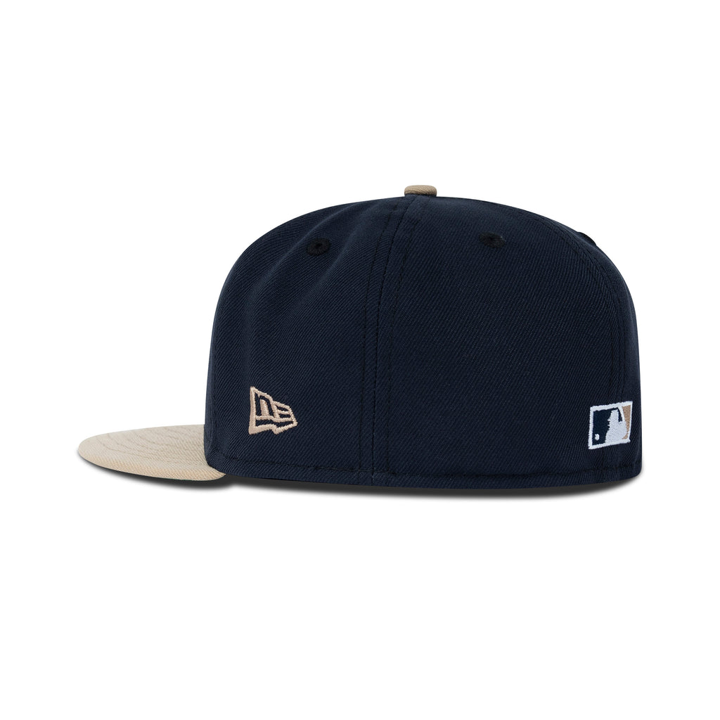 New Era L.A. Anaheim Angels Fitted Green Bottom "Navy Camel Silver" (40th Season Embroidery)