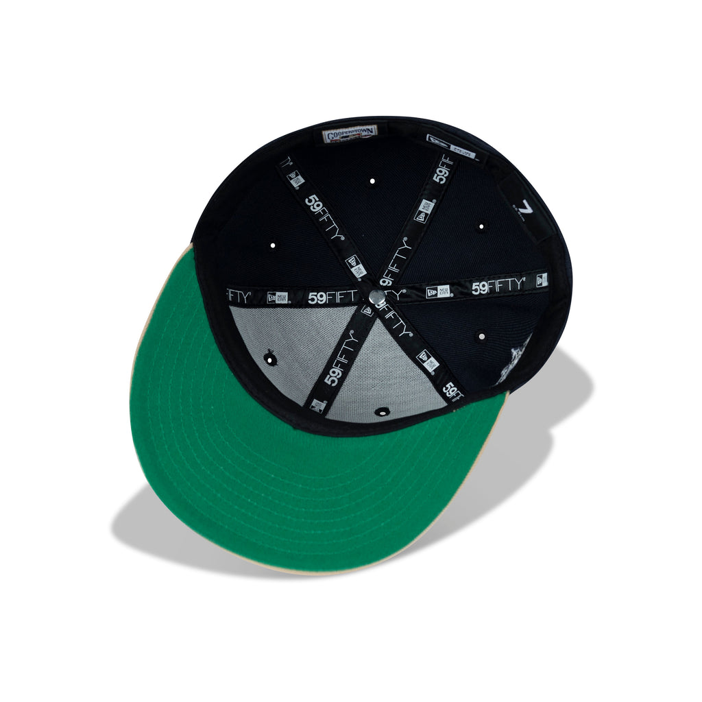 New Era L.A. Anaheim Angels Fitted Green Bottom "Navy Camel Silver" (40th Season Embroidery)