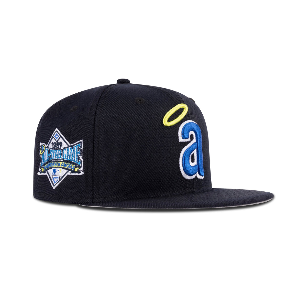 New Era Anaheim Angels Fitted Grey Bottom "Navy Sapphire Cyber Green" (1989 All Star Game Patch)
