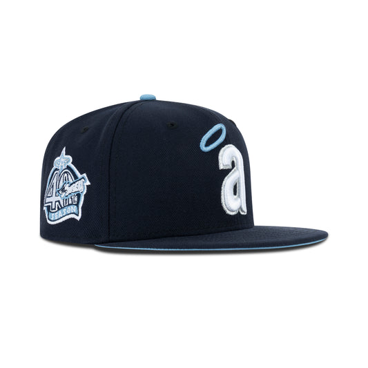New Era L.A. Anaheim Angels Fitted Sky Bottom "Navy Sky White Silver" (40th Season Embroidery)