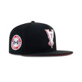 New Era L.A. Anaheim Angels Upside Down Logo Fitted Front Door Red Bottom "Black Front Door Red White" (1947 All Star Game Embroidery)