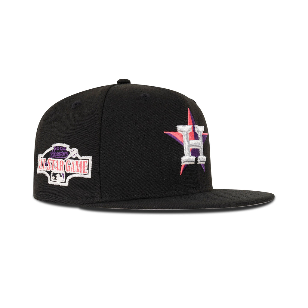 New Era Houston Astros Fitted Grey Bottom "Black Aluminum Lava purple" (2004 All Star Game Embroidery)