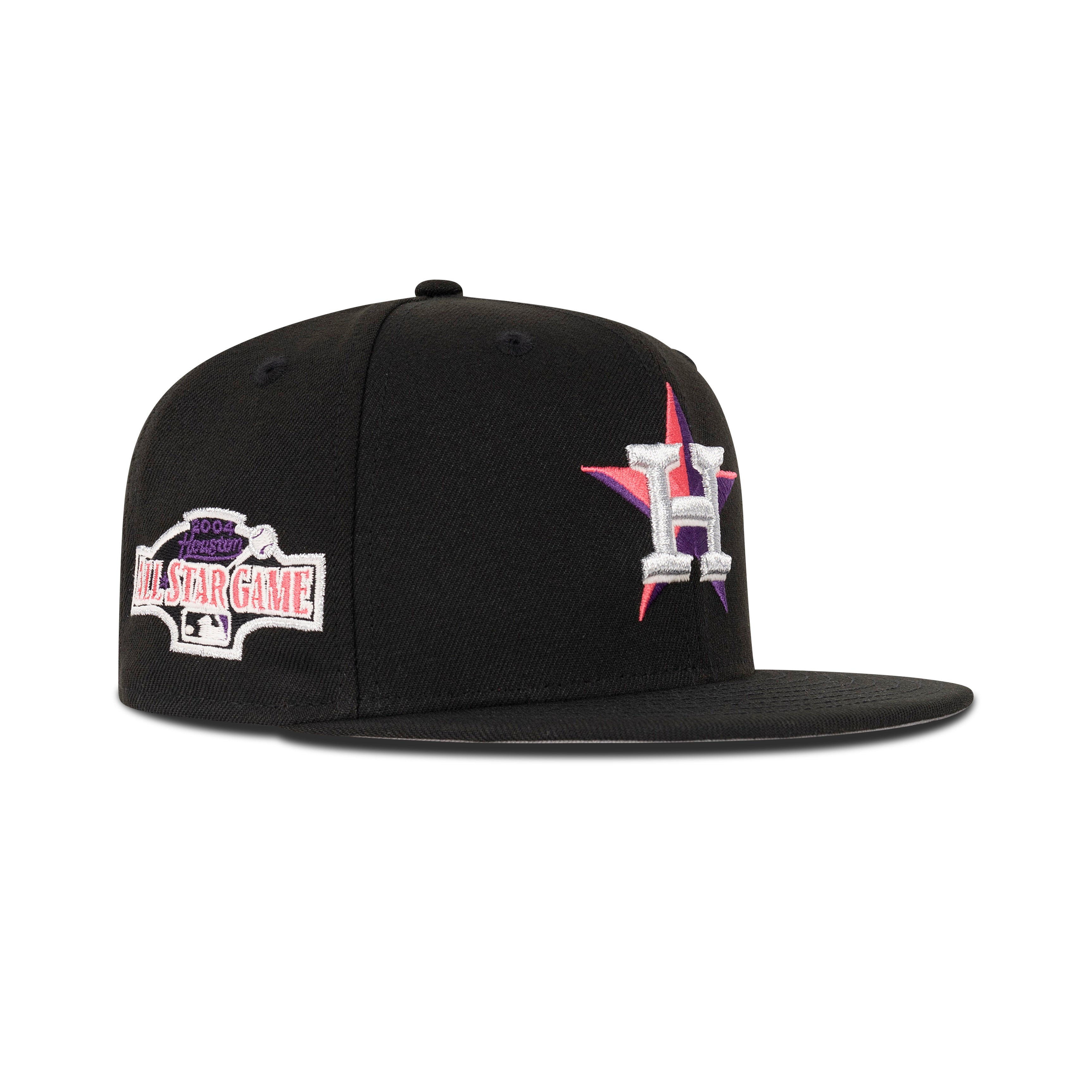 New Era Houston Astros Fitted Grey Bottom "Black Aluminum Lava purple" (2004 All Star Game Embroidery)