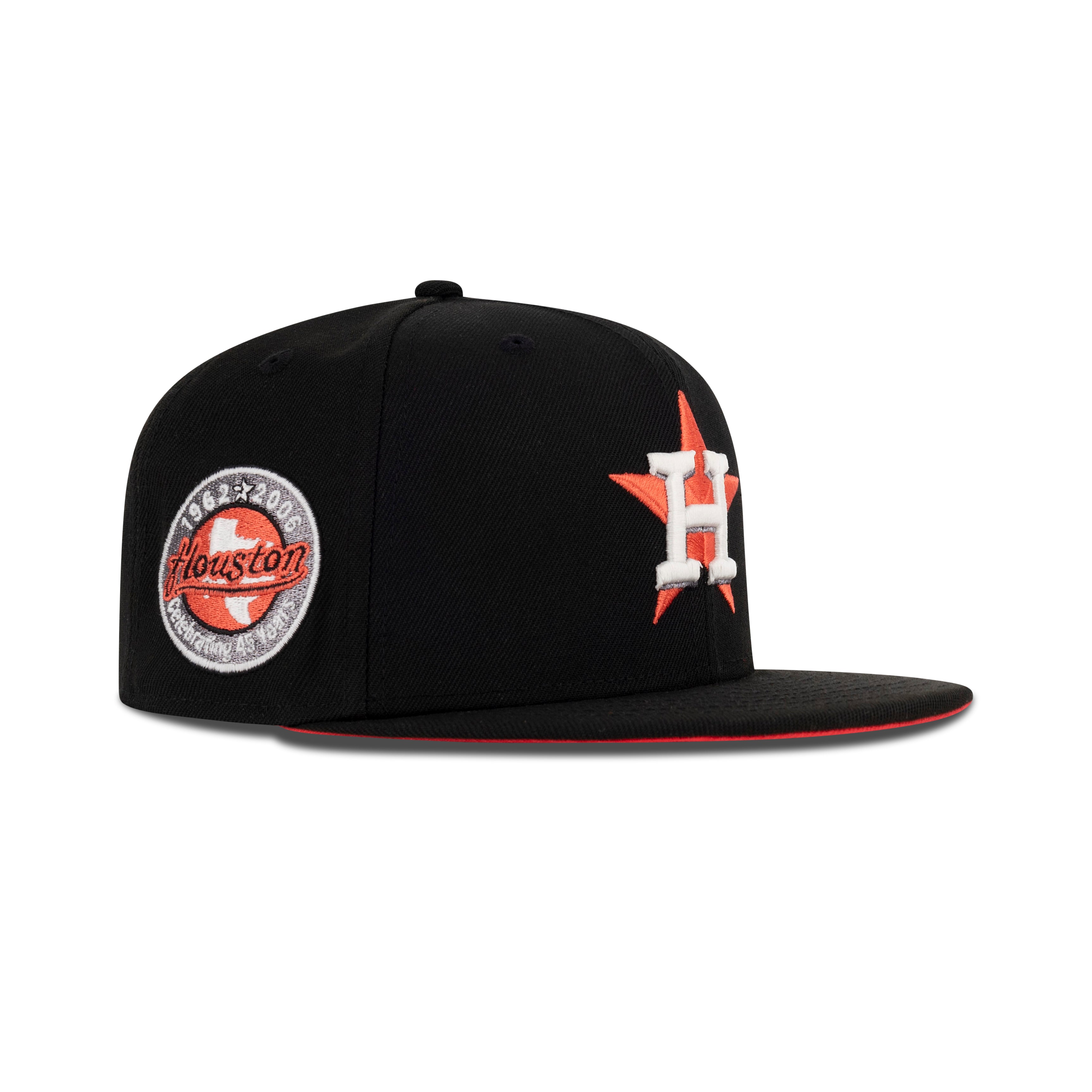 New Era Houston Astros Fitted Lava Red Bottom "Black Lava Red" (1962-2006 Celebrating 45 Years Embroidery)