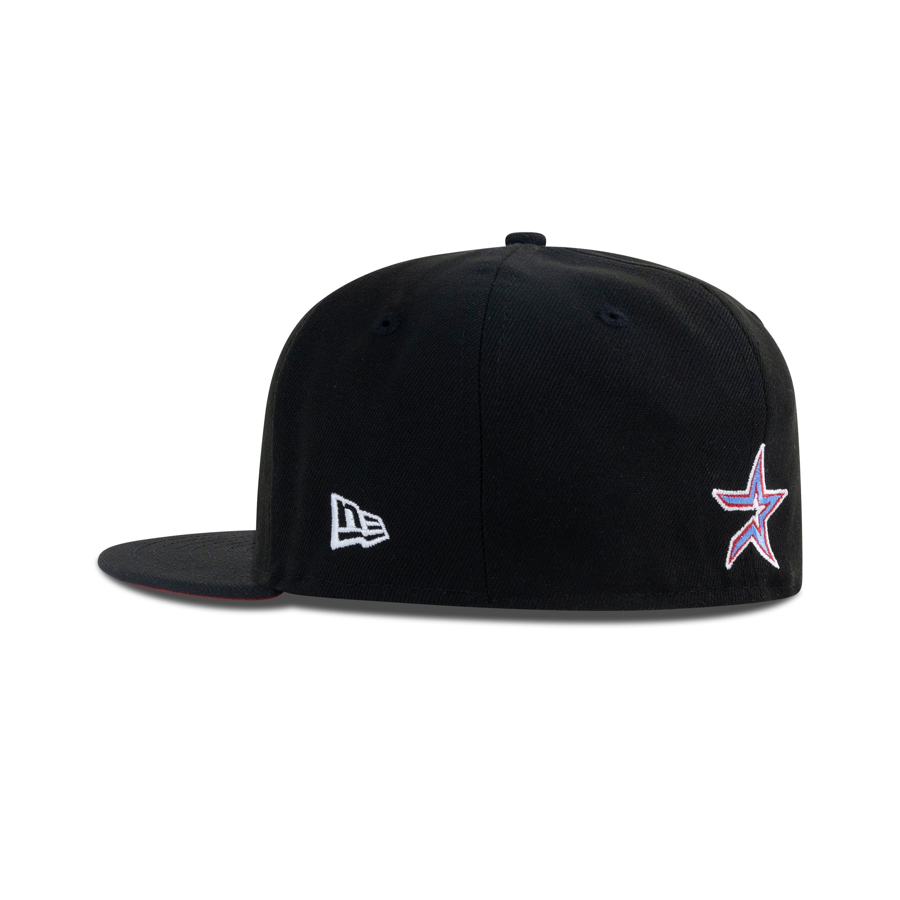 New Era Houston Astros Fitted Front Door Red Bottom "Black Magic Blue Front Door Red White" (1986 All Star Game Embroidery)