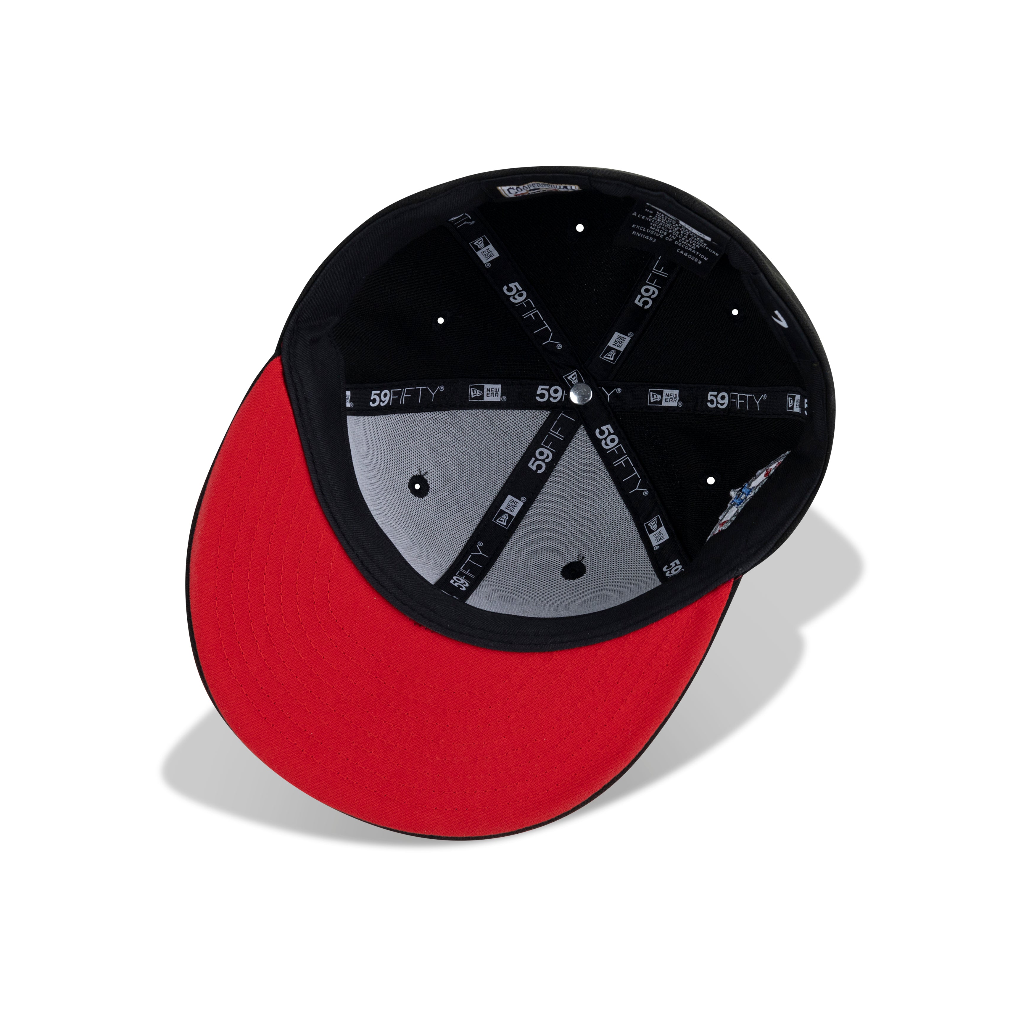 New Era Houston Astros Fitted Front Door Red Bottom "Black Magic Blue Front Door Red White" (1986 All Star Game Embroidery)