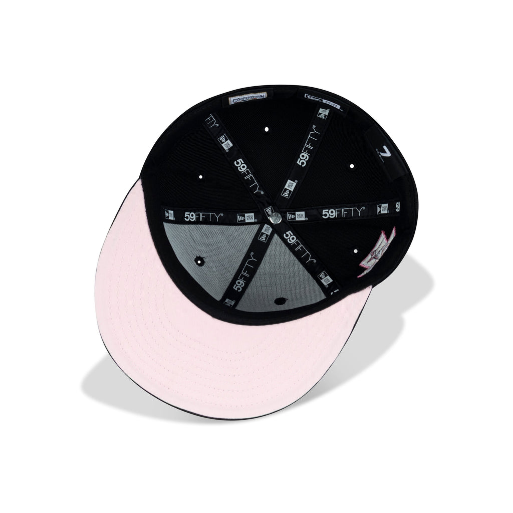 New Era Houston Astros Fitted Pink Bottom "Black White Metallic" (1962-1996 35th Anniversary Embroidery)