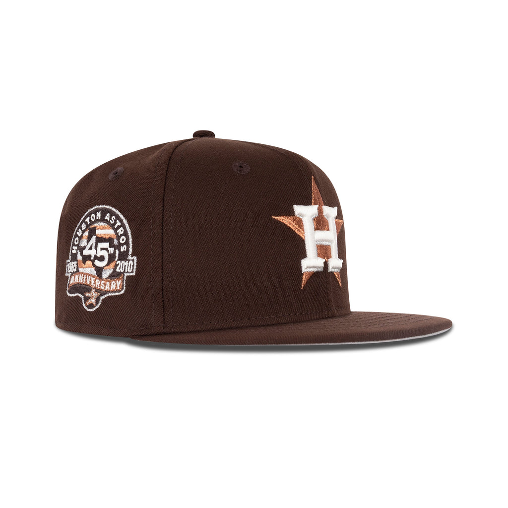 New Era Houston Astros Fitted Grey Bottom "Brown White Copper" (1965-2010 45th Anniversary Embroidery)