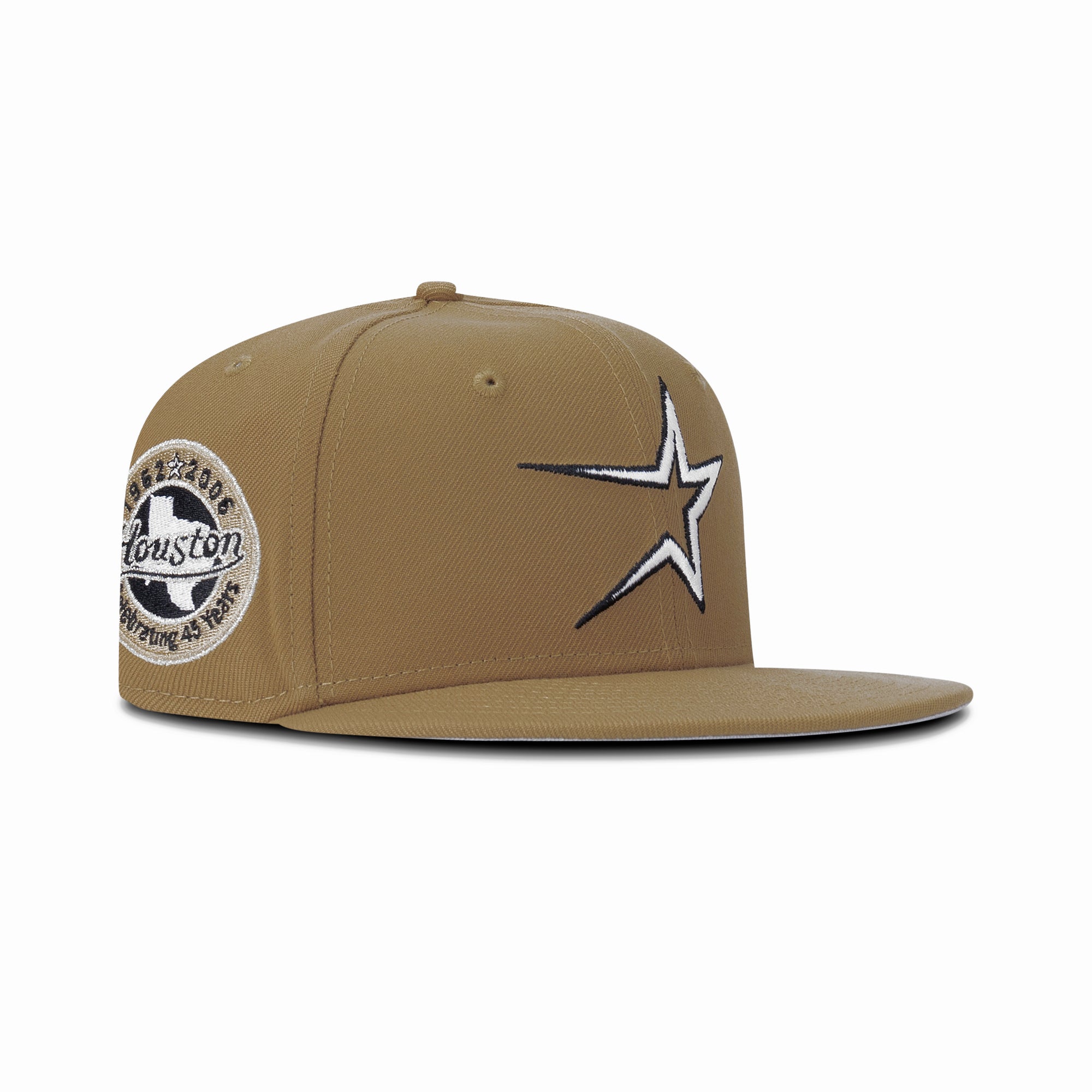 New Era Houston Astros Fitted Grey Bottom "Khaki Black" (1962-2006 Houston Embroidery)