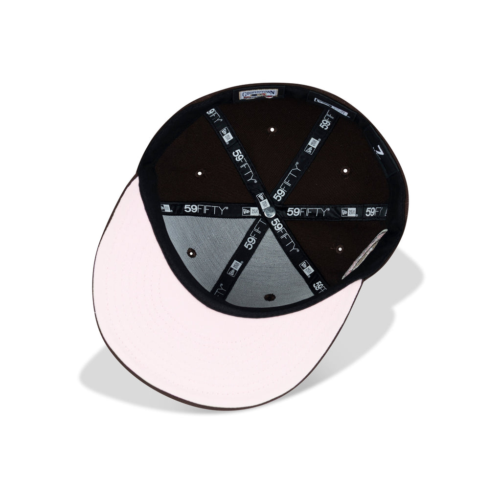 New Era Houston Astros Fitted Pink Bottom "Dark Brown Pink Silver" (1965-2010 45th Anniversary Embroidery)