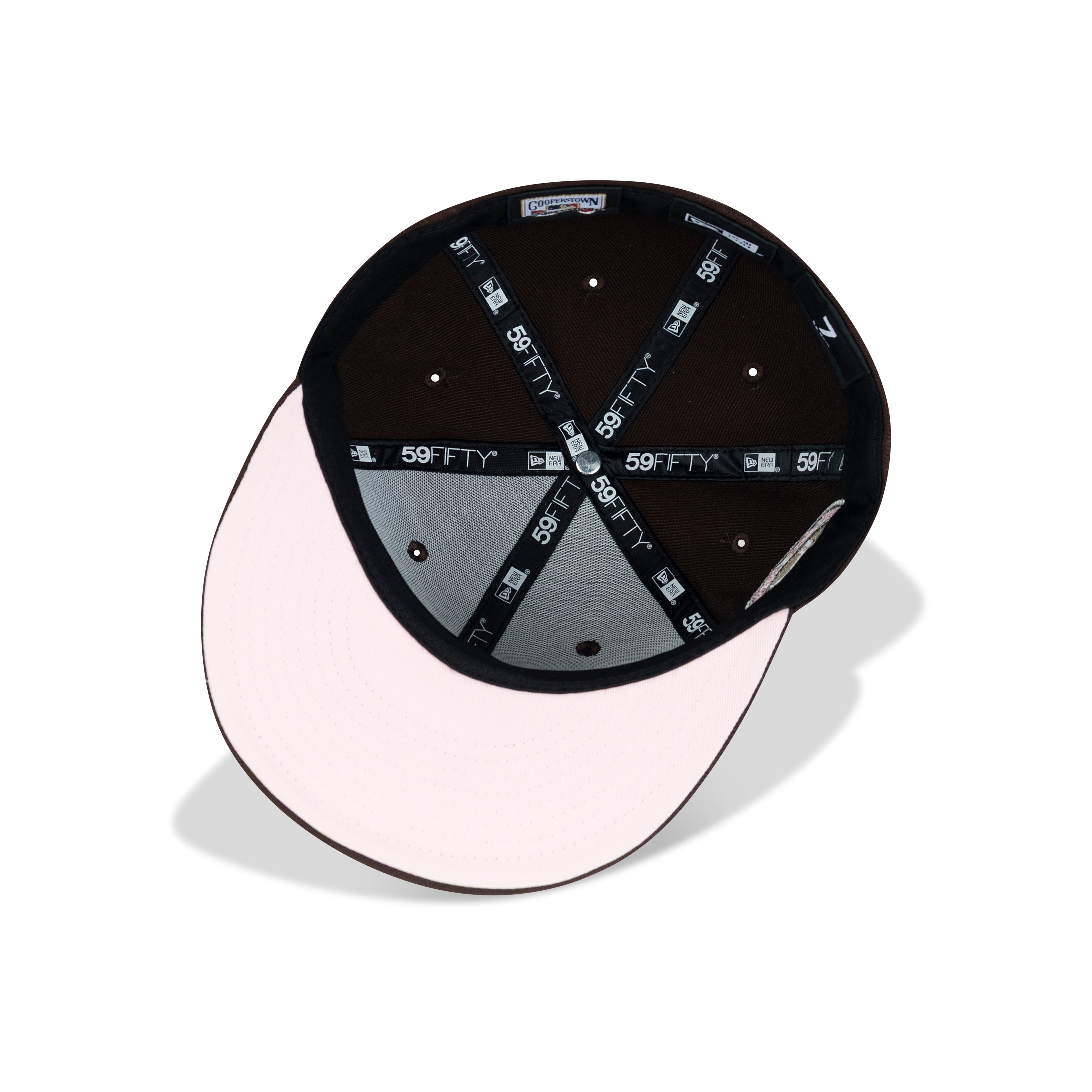 New Era Houston Astros Fitted Pink Bottom "Dark Brown Pink Silver" (1965-2010 45th Anniversary Embroidery)