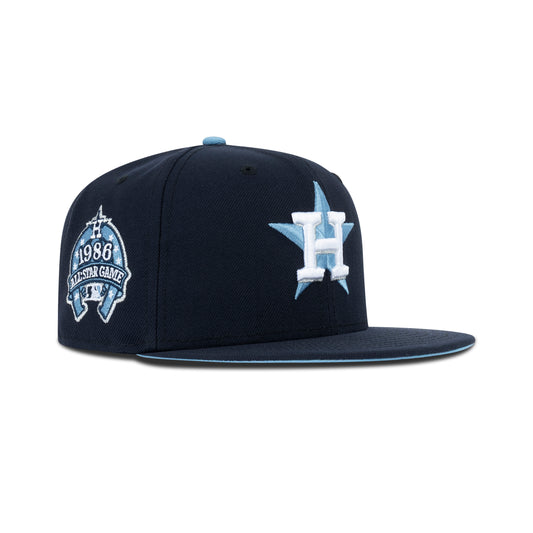 New Era Houston Astros Fitted Sky Bottom "Navy White Sky" (1986 All Star Game Embroidery)