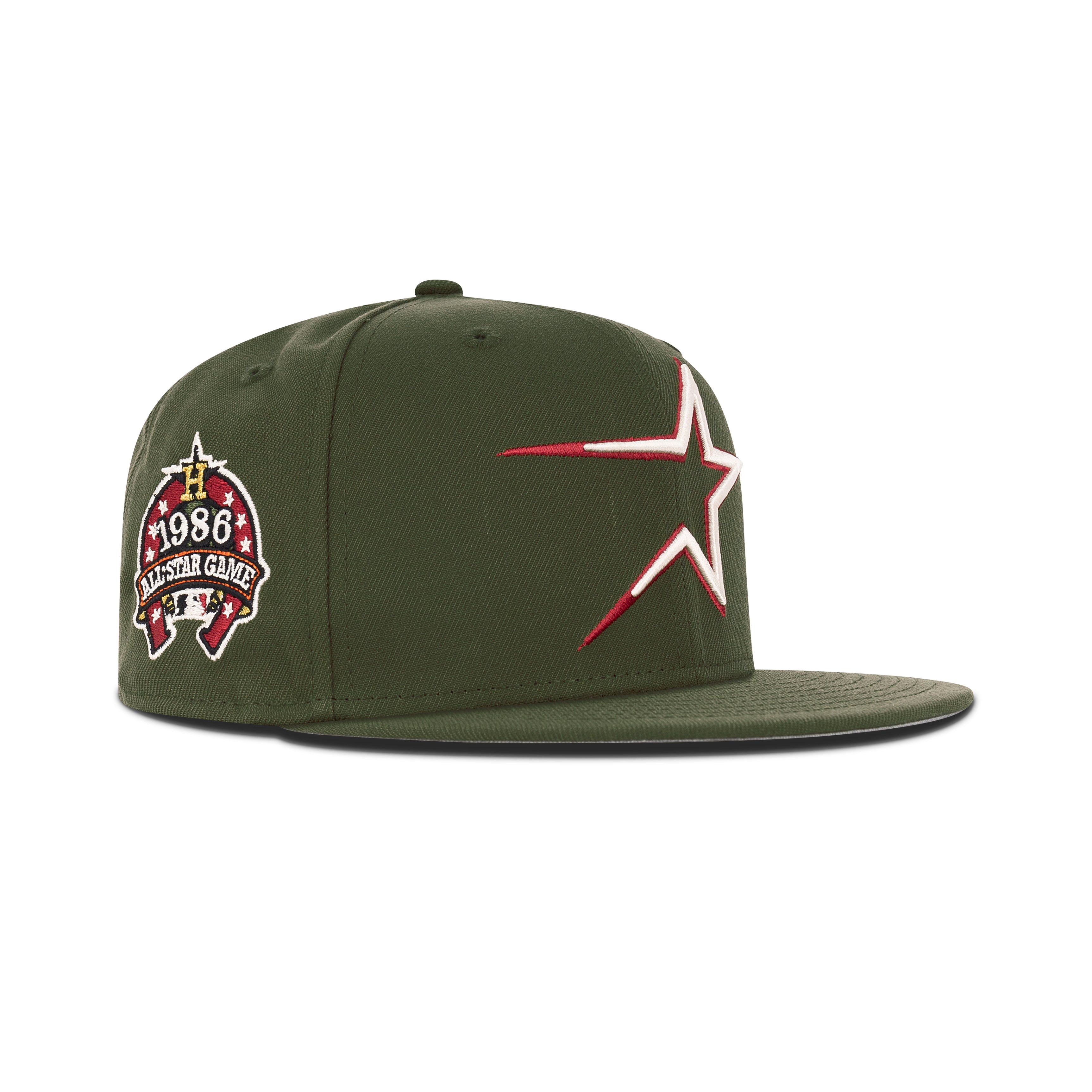 New Era Houston Astros Fitted Grey Bottom "Olive Ivory Russet" (1986 All Star Game Embroidery)