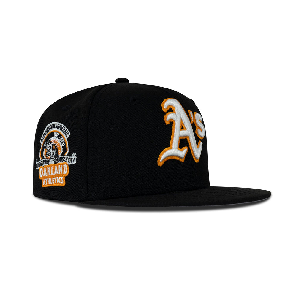 New Era Oakland Athletics Fitted Grey Bottom "Black Orange" (100th Anniversary Embroidery)