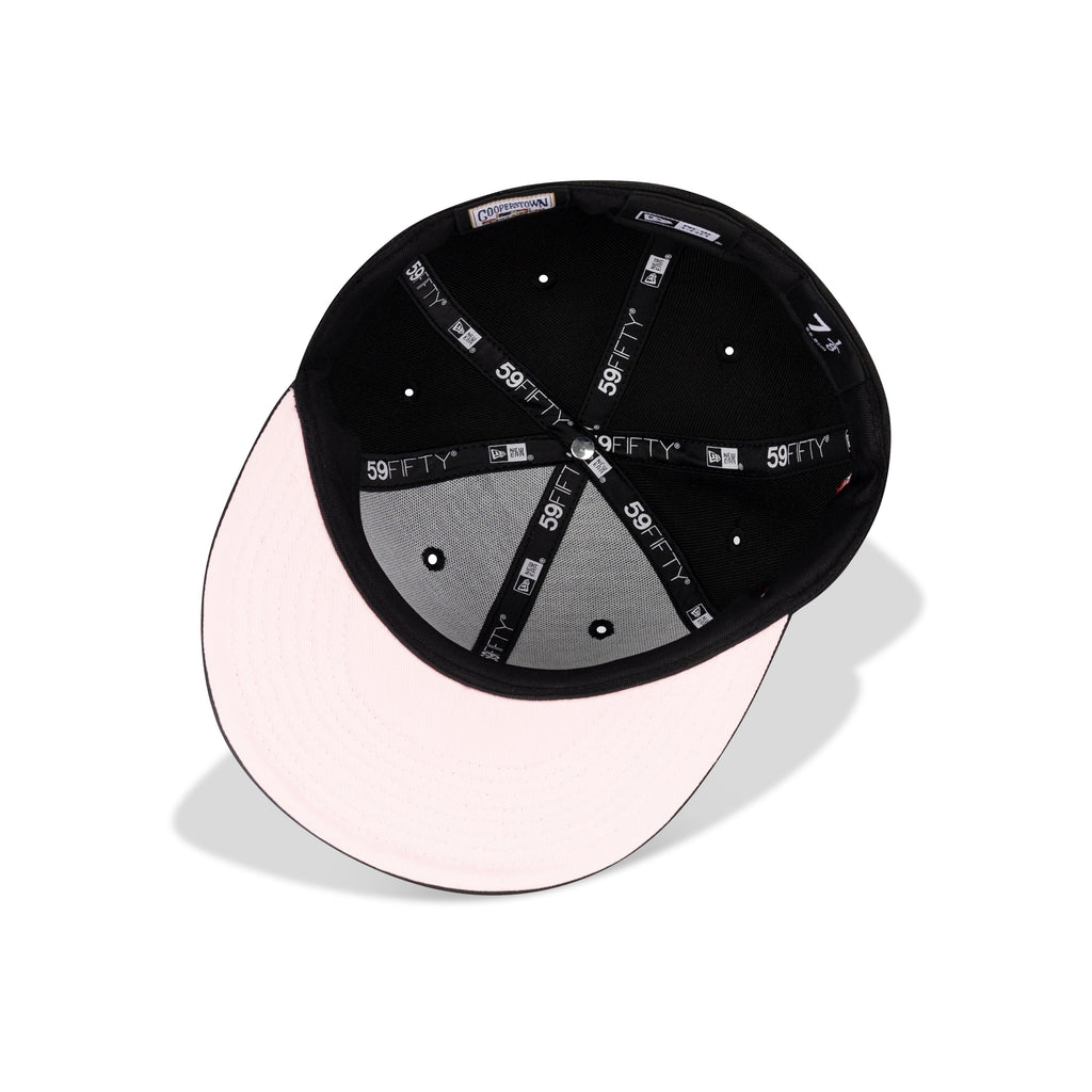 New Era Oakland Athletics Fitted Pink Bottom "Black Red Pink" (1989 World Series Embroidery)